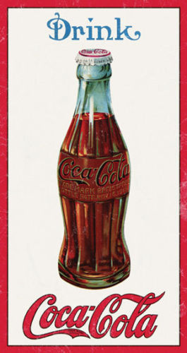 Metal Signs MSI-1210 Sign Drink Coca Cola / Coke Metal 40cm x 21cm Sign