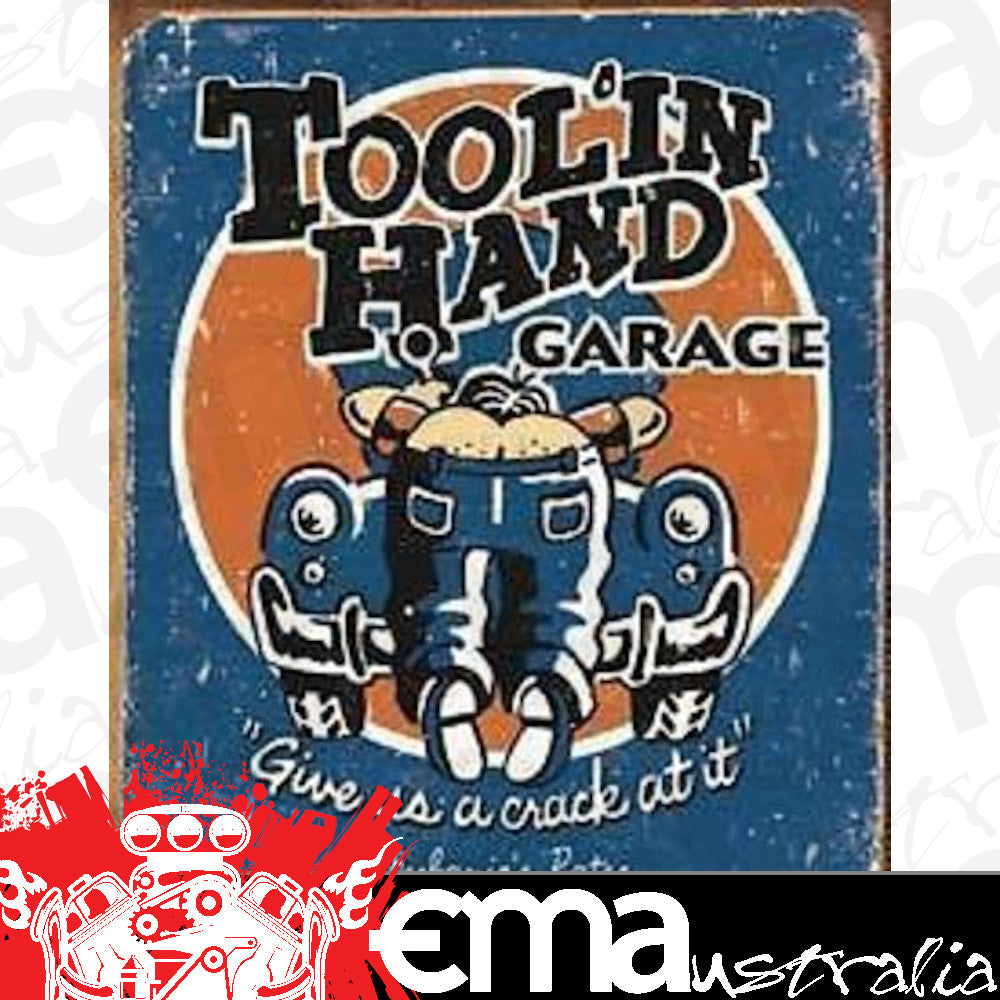 Metal Sign MSI-1319 Tool In Hand Garage 16" x 12.5"