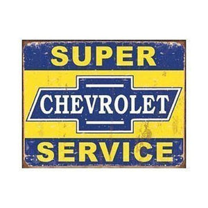 Metal Sign MSI-1355 Chevrolet Super Service 16" x 12.5"