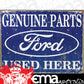 Metal Sign MSI-1422 Ford Genuine Parts 16" x 12.5"