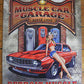 Metal Sign MSI-1568 Muscle Car Garage 16" x 12.5"