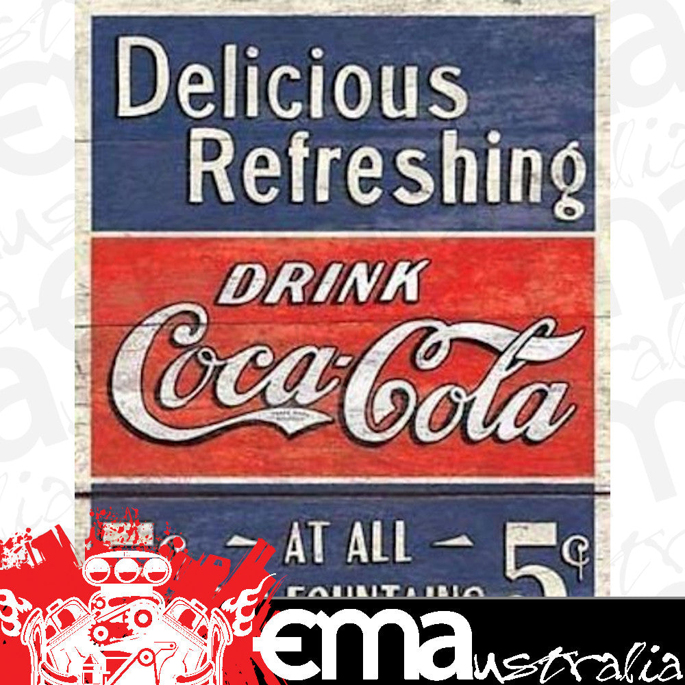 Metal Sign MSI-1619 Drink Coca Cola 5 Cent 16" x 12.5"