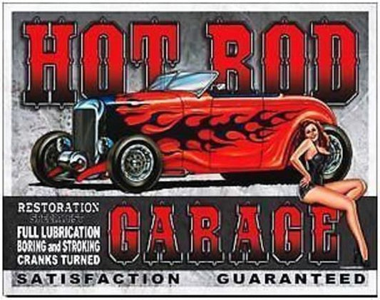 Metal Sign MSI-1626 Hot Rod Garage 16" x 12.5"