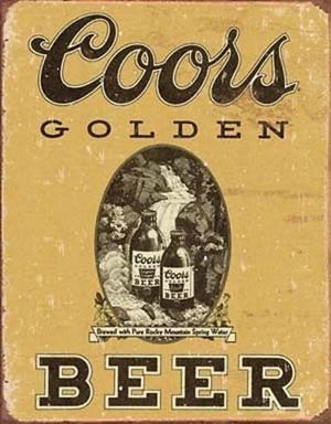 Metal Sign MSI-1648 Coors Golden Beer 16" x 12.5"
