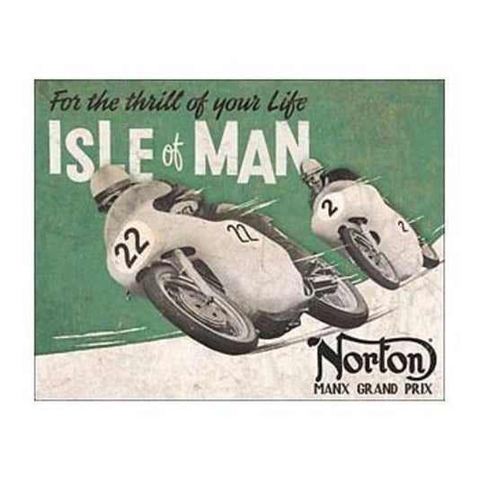 Metal Sign MSI-1704 Norton Aisle Of Man 16" x 12.5"