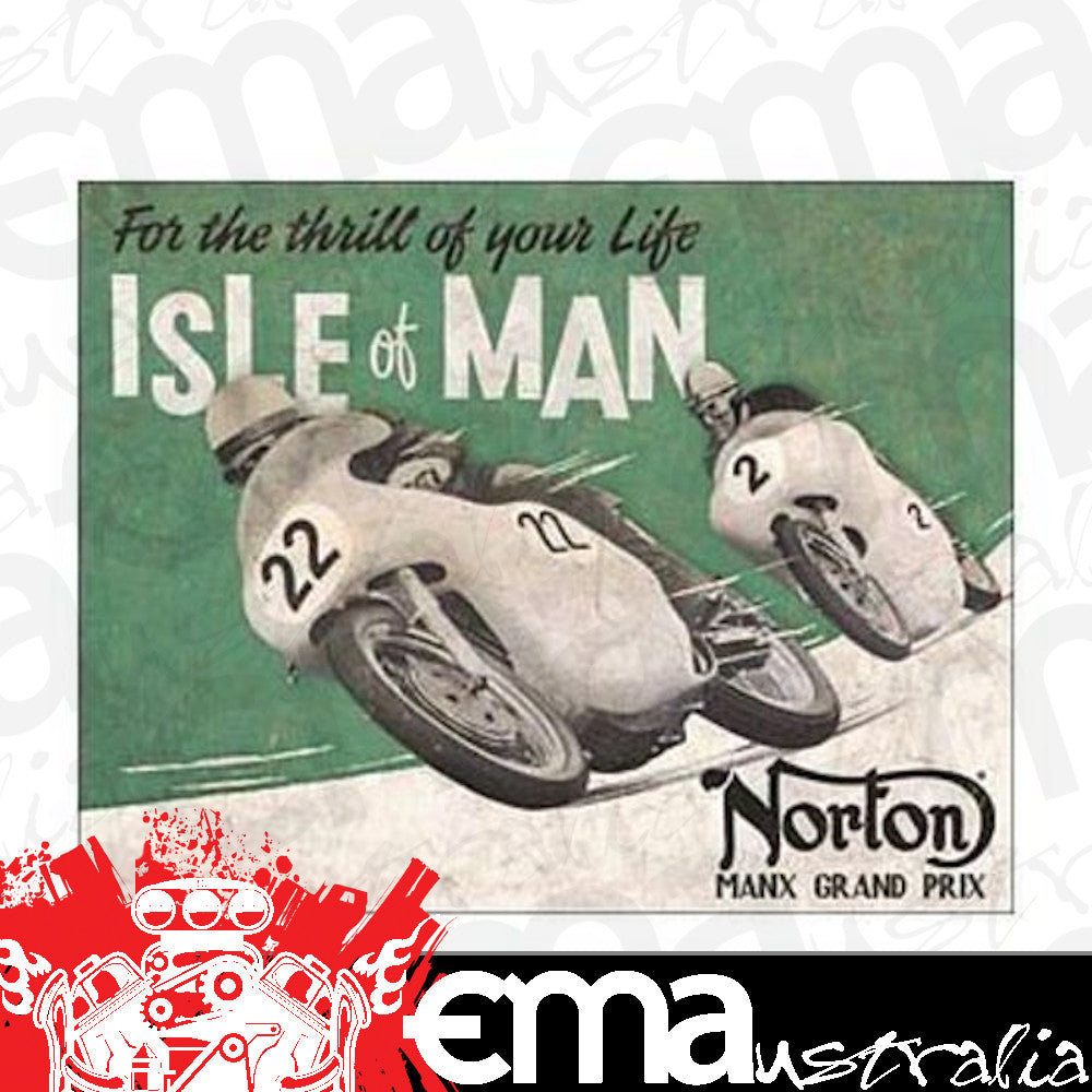 Metal Sign MSI-1704 Norton Aisle Of Man 16" x 12.5"