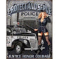 Metal Sign MSI-1721 Police Protect And Serve 16"x 12.5"
