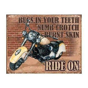Metal Sign MSI-1800 Ride On 16"x 12.5"