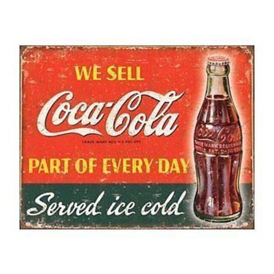 Metal Sign MSI-1820 Coke Part Of Every Day Height 12.5" Width 16"