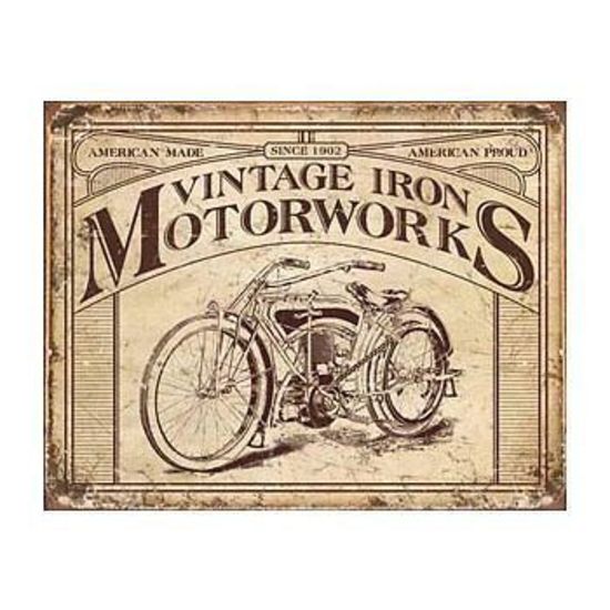 Metal Sign MSI-1842 Vintage Motor Works Height 12.5" Width 16"