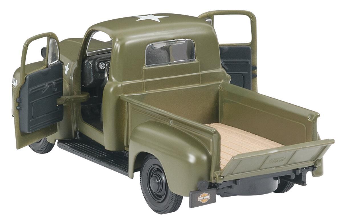 Maisto MSO-32185 1948 Ford F-1 & 1942 Harley-Davidson Wla Flathead Diecast Model 1:24 Scale