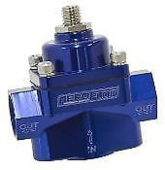 Aeroflow AF49-3000 Blue Style Reg 4.5-9 Psi Adjusbillet 1In 2 Out -8 ORB Port S