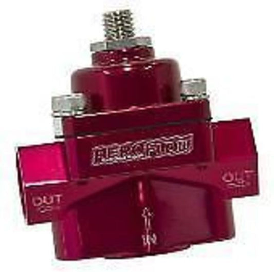 Aeroflow AF49-3001R Red Style Reg 1-4 Psi Adjusta Billet 1In 2 Out -8 ORB Port S