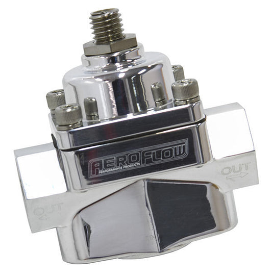 Aeroflow AF49-4001P Red Style Reg 1-4 Psi Adjusta Billet 1In 2 Out 3/8 NPT Port