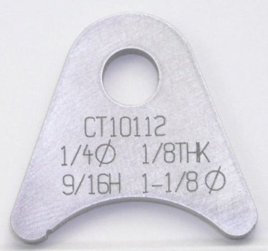Meziere MZCT10112C Meziere Flat Weld On Chassis Tabs 1/8" Thick 1/4" Hole 4 Pack