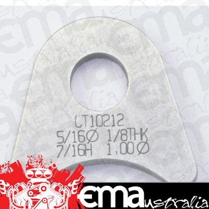 Meziere MZCT10212B Flat Weld On Chassis Tabs 1/8" Thick 5/16" Hole 20 Pack