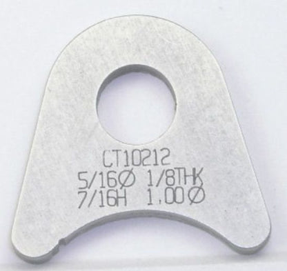 Meziere MZCT10212B Flat Weld On Chassis Tabs 1/8" Thick 5/16" Hole 20 Pack