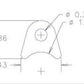 Meziere MZCT10212C Meziere Flat Weld On Chassis Tabs 1/8" Thick 5/16" Hole 4 Pack