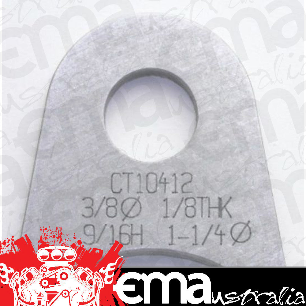 Meziere MZCT10412B Flat Weld On Chassis Tabs 1/8" Thick 3/8" Hole 20 Pack