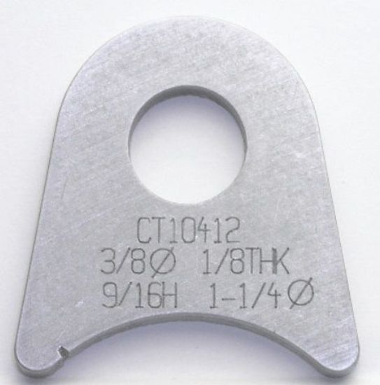 Meziere MZCT10412C Meziere Flat Weld On Chassis Tabs 1/8" Thick 3/8" Hole 4 Pack