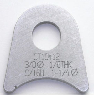 Meziere MZCT10412C Meziere Flat Weld On Chassis Tabs 1/8" Thick 3/8" Hole 4 Pack