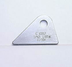 Meziere MZCT10812B Meziere Weld-On Flat Tab 4130 Steel suit Flat Surface Tube 1/4" Hole