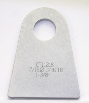 Meziere MZCT11218C Weld-On Flat Tab 4130 Steel suit Flat Surface w/ 7/16" Hole Qty: 4