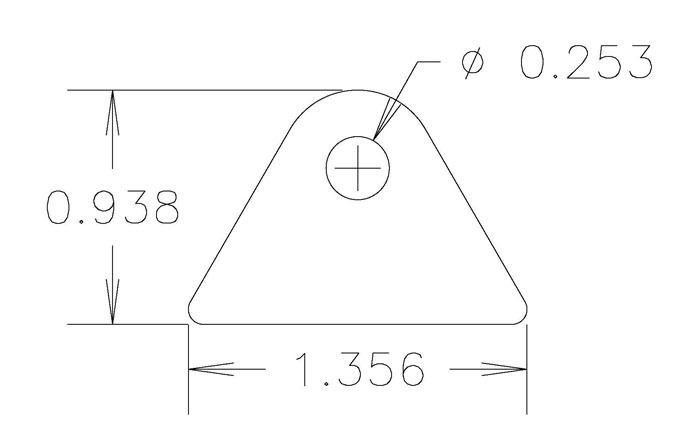 Meziere MZCT11312B Meziere Flat Weld On Chassis Tabs 1/8" Thick 1/4" Hole 20 Pack