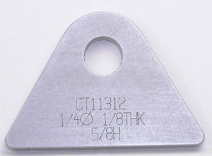 Meziere MZCT11312C Flat Weld On Chassis Tabs 1/8" Thick 1/4" Hole 4 Pack