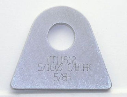 Meziere MZCT11612C Flat Weld On Chassis Tabs 1/8" Thick 5/16" Hole 4 Pack