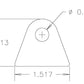 Meziere MZCT11712C Meziere Flat Weld On Chassis Tabs 1/8" Thick 3/8" Hole 4 Pack