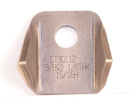 Meziere MZCT30112C Weld-On Bent Tab 4130 Steel suit Flat Surface 30¡ Bend w/ 3/8" Hole Qty: 2