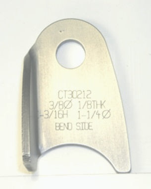 Meziere MZCT30212C Weld-On Tab Bent Left 4130 Steel suit 1-1/4" Tube w/ 3/8" Hole Qty: 2