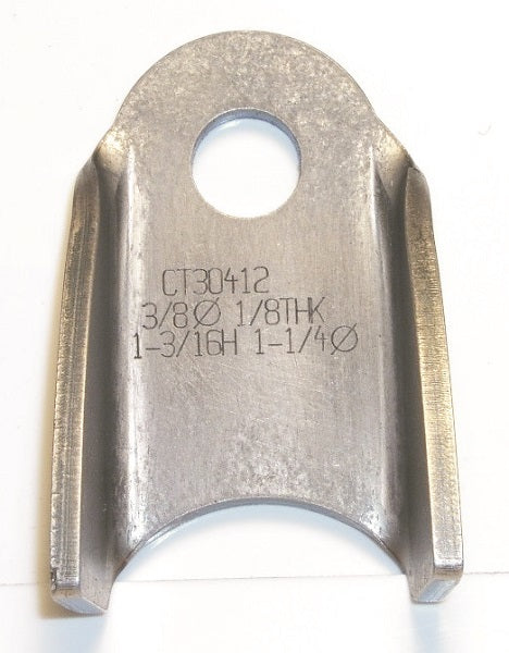 Meziere MZCT30412B Weld-On Bent Tab 4130 Steel suit 1-1/4" Tube Bent 2 Sides w/ 3/8" Hole Qty: 20