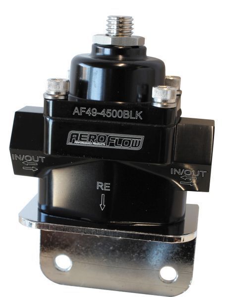 Aeroflow AF49-4500BLK Bypass Reg 4.5-9 Psi Adjustabl3/8" NPT Port S Bottom Return