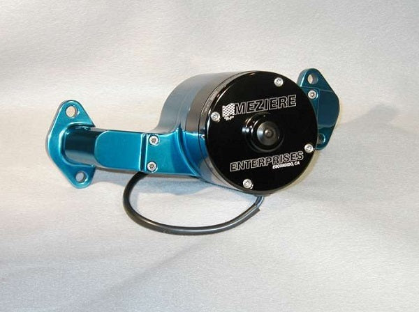 Meziere MZWP100BHD Big Block Chev Electric Water Pump Blue Finish 42Gpm Heavy Duty Motor
