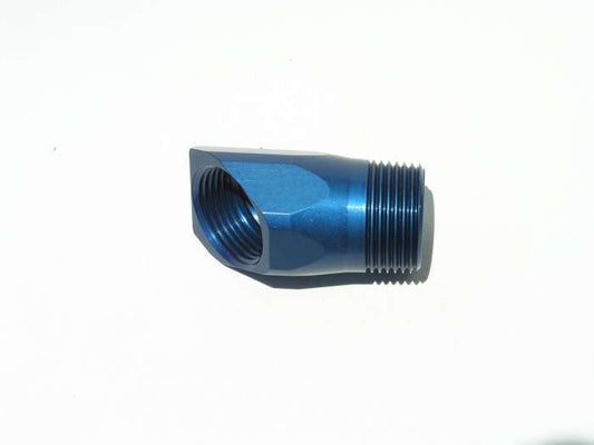 Meziere MZWP1045B Meziere 45¡ Inlet Fitting Adapter 1" Npt Male to 1" Npt Female Blue