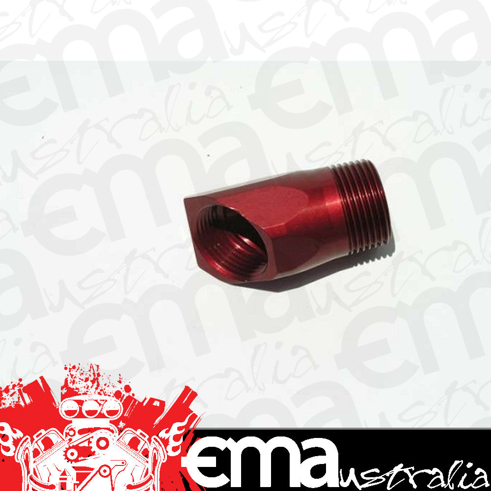 Meziere MZWP1045R Inlet Fitting Adapter Red Finish 1" Npt Male to 1" Npt Female 45 Degree Angle
