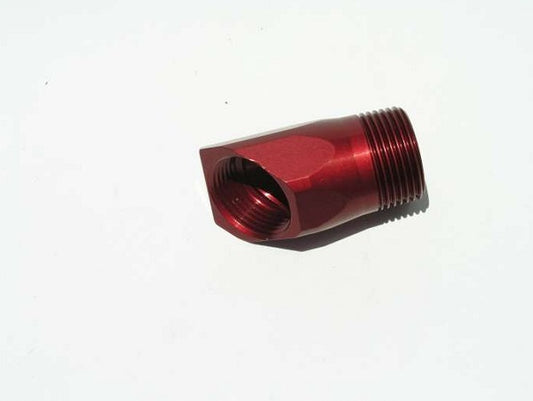 Meziere MZWP1045R Inlet Fitting Adapter Red Finish 1" Npt Male to 1" Npt Female 45 Degree Angle