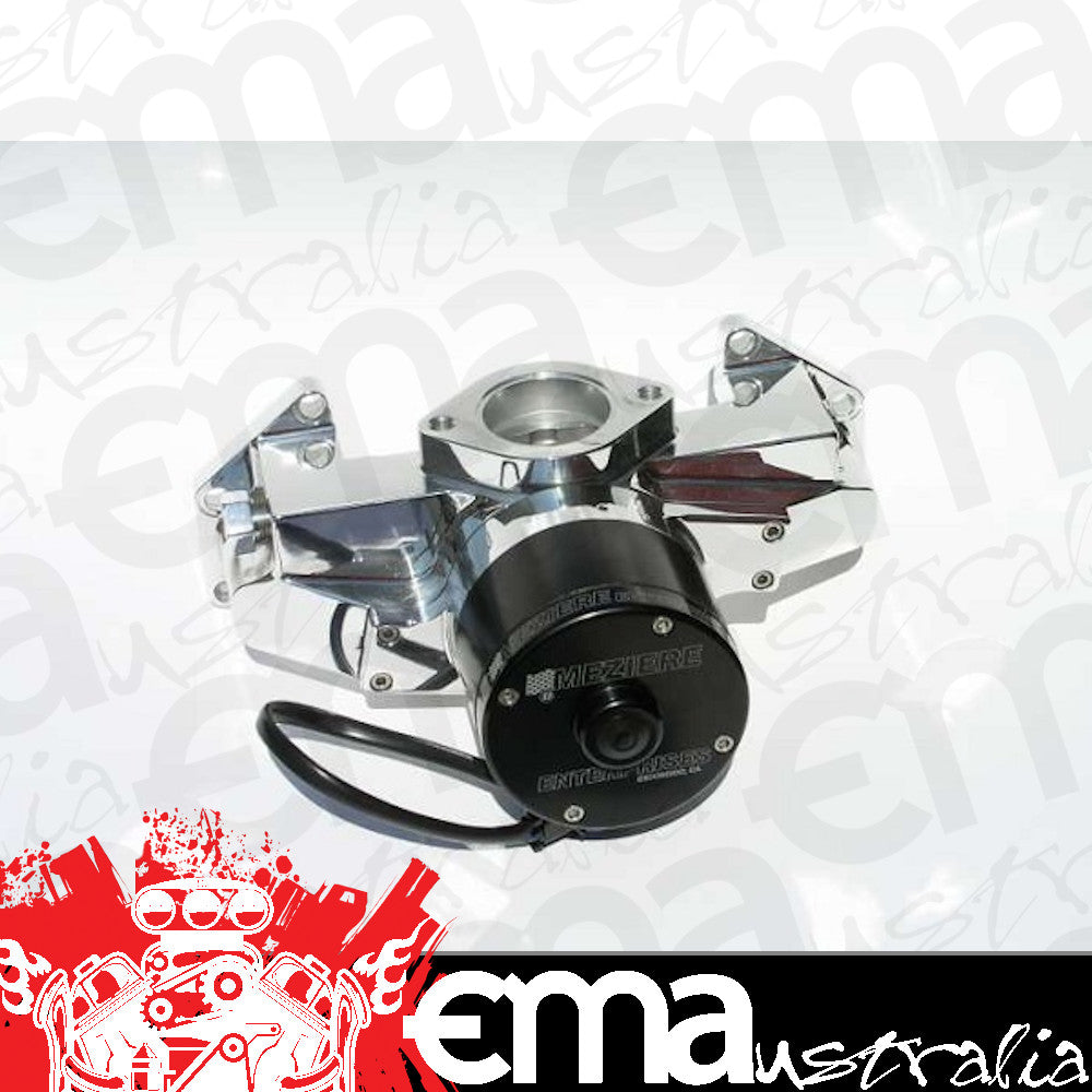 Meziere MZWP106UHD Big Block Chrysler Electric Water Pump Polished Finish 42Gpm Heavy Duty Motor