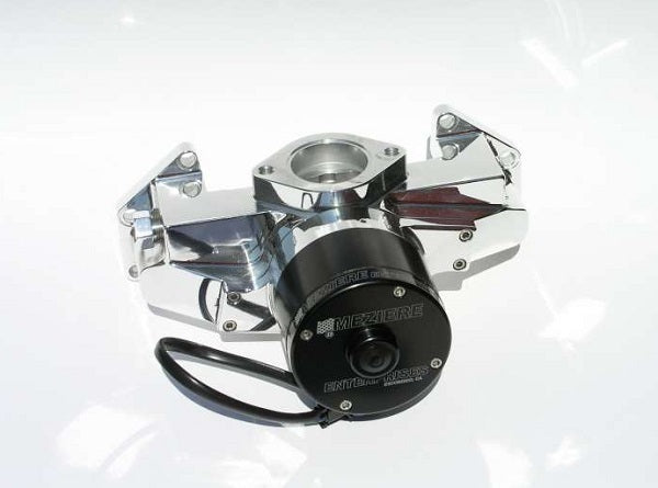 Meziere MZWP106UHD Big Block Chrysler Electric Water Pump Polished Finish 42Gpm Heavy Duty Motor
