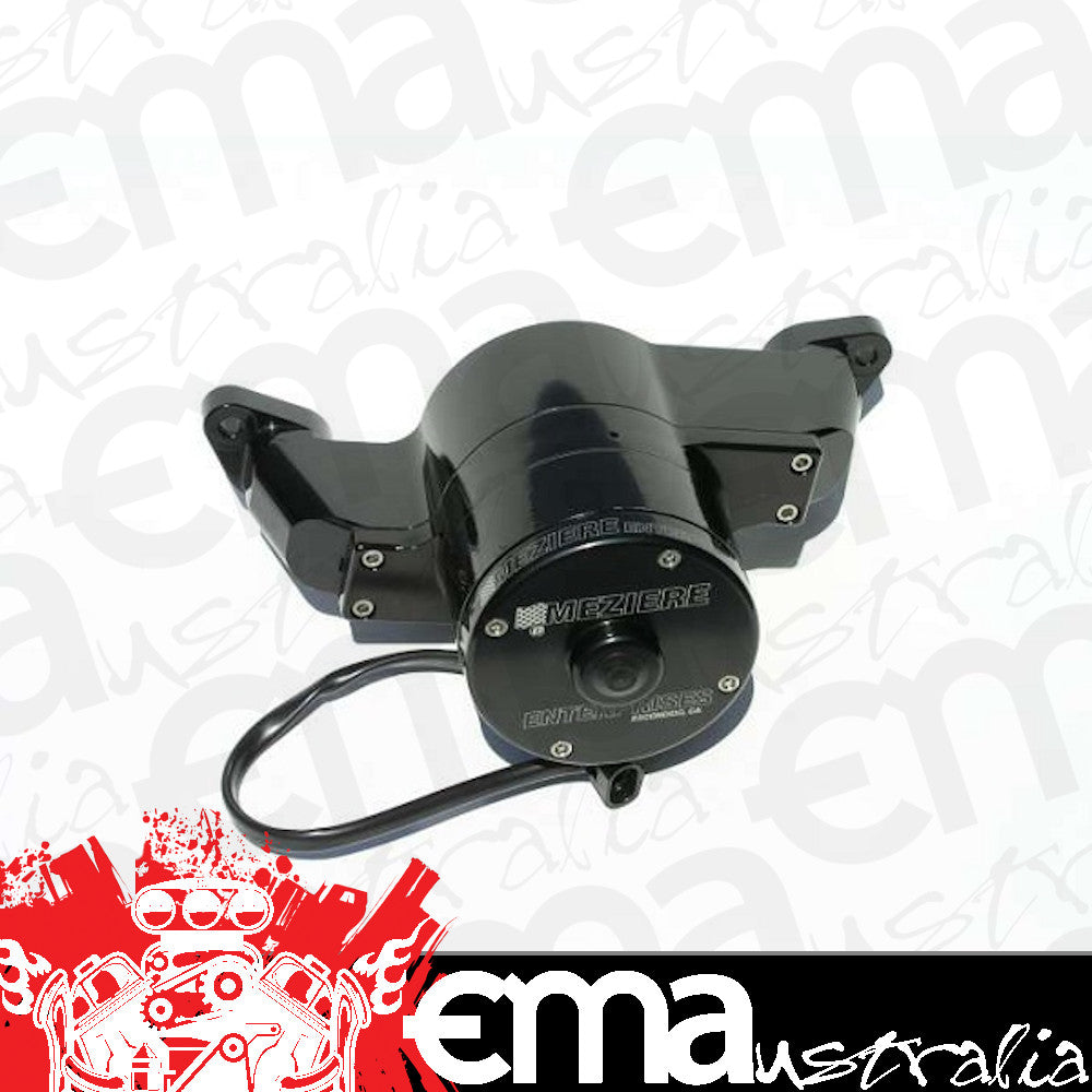 Meziere MZWP111SHD Small Block Ford Electric Water Pump Black Finish 42Gpm Heavy Duty Motor