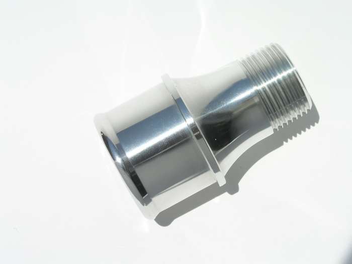 Meziere MZWP1125C Meziere Straight 1" Npt Male to 1-1/4" Short Hose Fitting Chrome