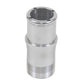 Meziere MZWP1125U Meziere Straight 1" Npt Male to 1-1/4" Short Hose Fitting Polished