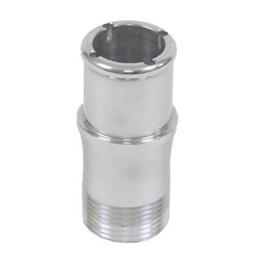 Meziere MZWP1125U Meziere Straight 1" Npt Male to 1-1/4" Short Hose Fitting Polished