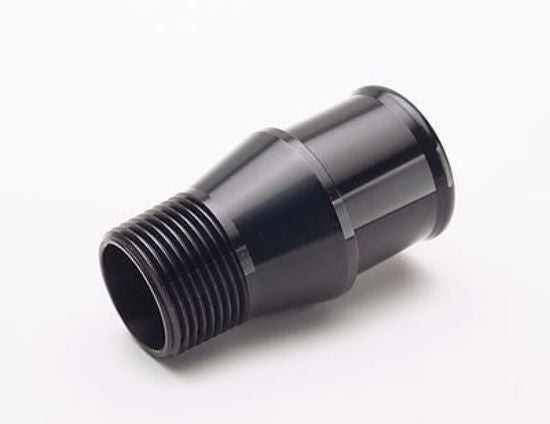 Meziere | MZWP1150S | Straight 1" Npt Male to 1-1/2" Short Alloy Hose Fitting Black