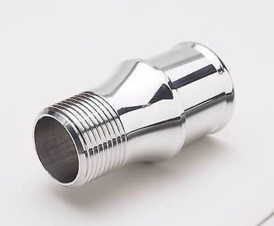Meziere MZWP1150U Meziere Straight 1" Npt Male to 1-1/2" Short Hose Fitting Polished
