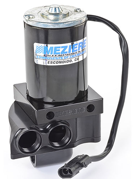 Meziere MZWP137S Remote Mount Electric Water Pump Black Finish 2 Outlets 20Gpm Standard Motor