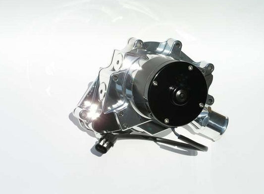 Meziere MZWP311U Electric Water Pump Fits Ford Windsor / 5.0 High Flow Style Polished Finish 55Gpm Standard Motor