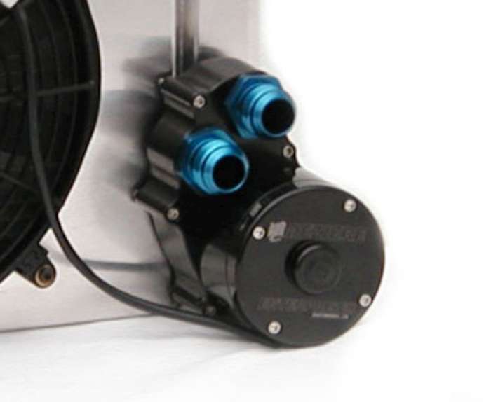 Meziere MZWP362 Meziere Radiator Mount Elec Water Pump 55Gpm Dual Outlet Billet Alloy